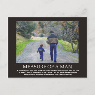 Carte Postale Mesure d'un homme dans la vie d'un enfant