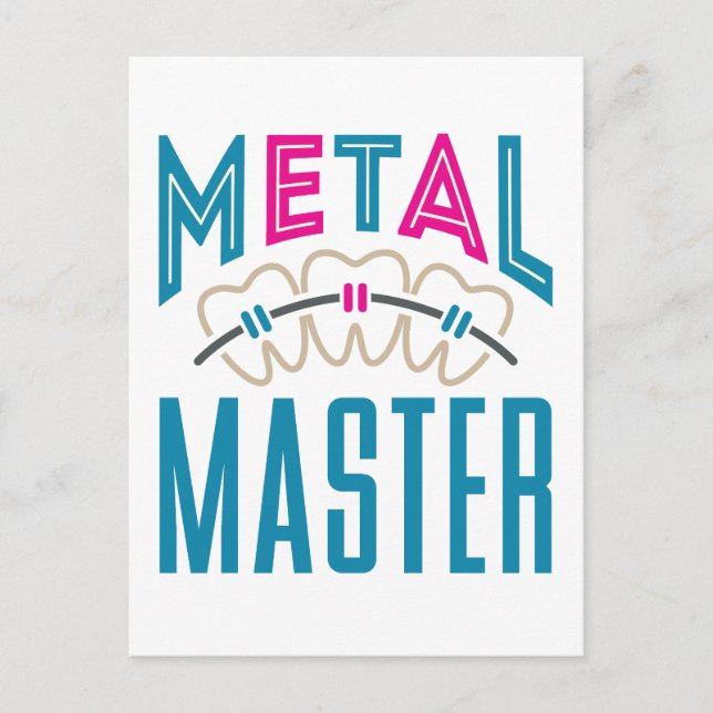 Carte Postale Métal Master Orthodontist Bracelets (Devant)