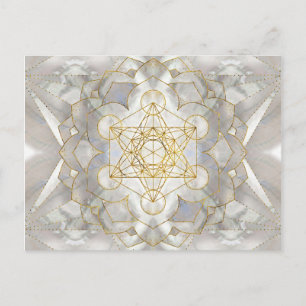 Carte Postale Métatron's Cube in lotus Sacred Geometry