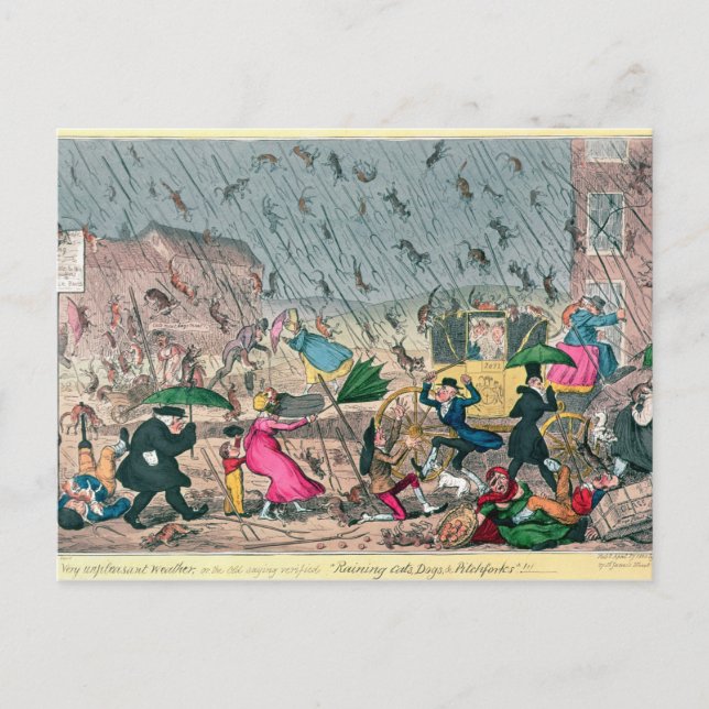 Carte Postale Météo très désagréable, ou Vieux Dire (Devant)