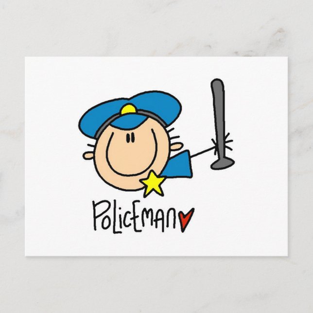Carte Postale Métier d'agent de police (Devant)