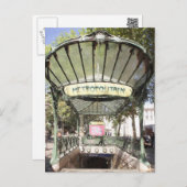 Carte Postale Métro Abbesses, Montmartre, Paris (Devant / Derrière)