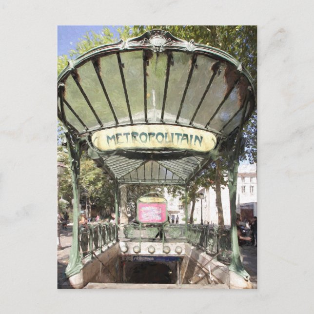 Carte Postale Métro Abbesses, Montmartre, Paris (Devant)