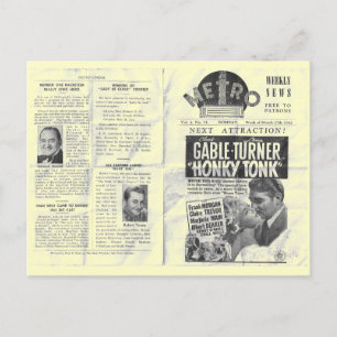 Carte Postale Metro cinema news ! HONKY-TONK