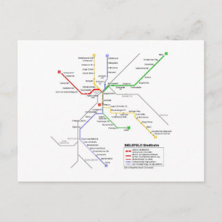 Carte Postale Métro de Bielefeld