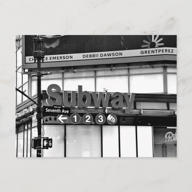 Carte Postale Métro de la Septième Avenue (Devant)
