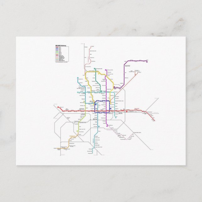 Carte Postale métro de Pékin (Devant)