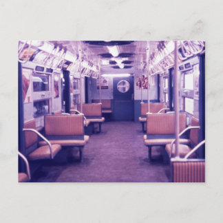 Carte Postale Métro intérieur de voiture, New York City Vintage