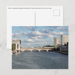 Carte Postale Métro sur le pont Bercy - Paris