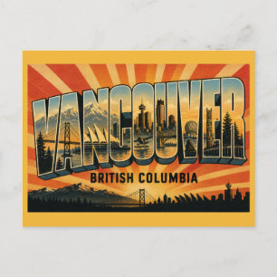 Carte Postale Métropole côtière de Vancouver BC