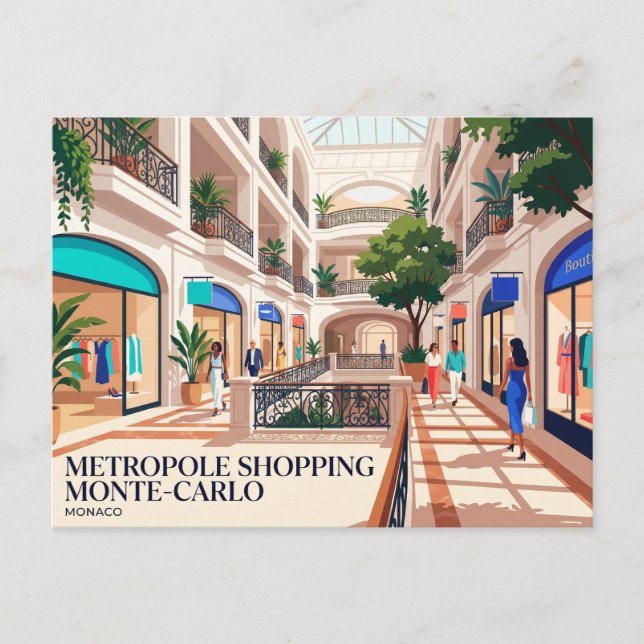 Carte Postale Métropole Shopping Monte-Carlo Monaco (Devant)