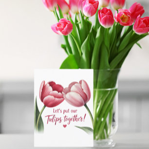 Carte Postale Mettons ensemble nos tulipes