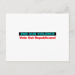 Carte Postale Mettre fin à la violence des armes à feu — Éloigne