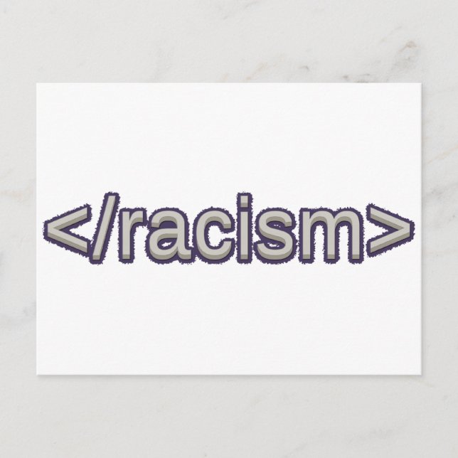 Carte Postale Mettre fin au racisme (Devant)