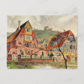 Carte Postale Metzendorf Aquarelle Architecture allemande Vintag