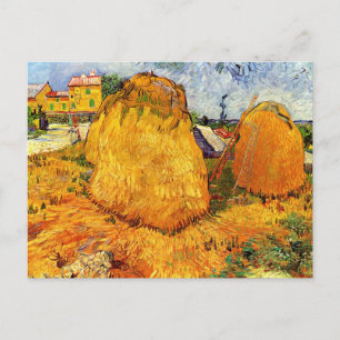 Carte Postale Meules de foin en Provence par Vincent van Gogh