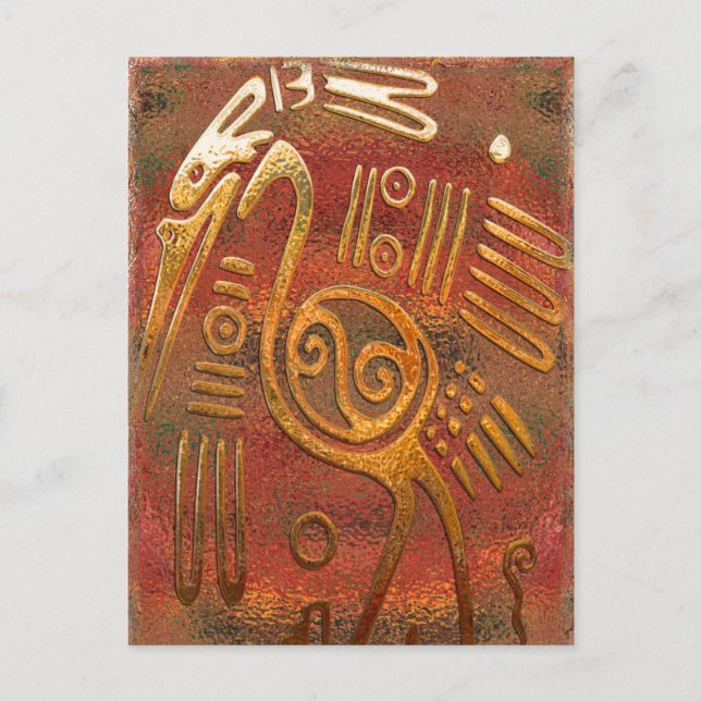 Carte Postale Mexicano Gold Chrome Tribal Art (Devant)