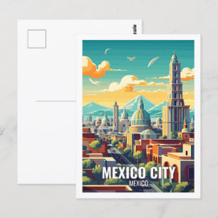 Carte Postale Mexico City Mexique Lieu de voyage célèbres