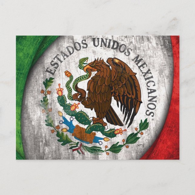 Carte Postale Mexico Flag Postcard (Devant)