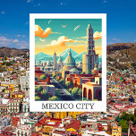 Carte Postale Mexico, Mexique : Voyage Vintage<br><div class="desc">Découvrez l'énergie vibrante de Mexico City avec cette carte postale vintage qui mêle monuments historiques, architecture coloniale et places animées. De la grandeur de la cathédrale métropolitaine aux rues animées du Zócalo, Mexico City offre un mélange de culture riche et de vie urbaine moderne. Avec son design d'inspiration rétro, cette...</div>