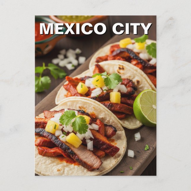 Carte Postale Mexico Tacos al pastor (Devant)