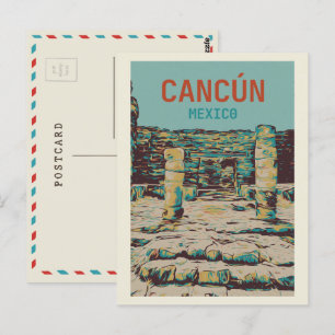 Carte Postale Mexique, Cancún, Quintana Roo, Yucatán, ruines may