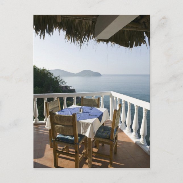 Carte Postale Mexique, Guerrero, Zihuatanejo. Table Café sur (Devant)