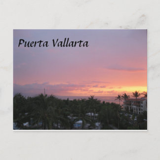 Carte Postale Mexique Puerta Vallarta coucher de soleil