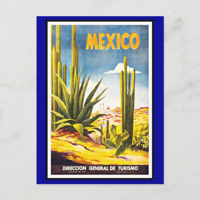 Carte postale Mexique Salutations Vintage (Devant)