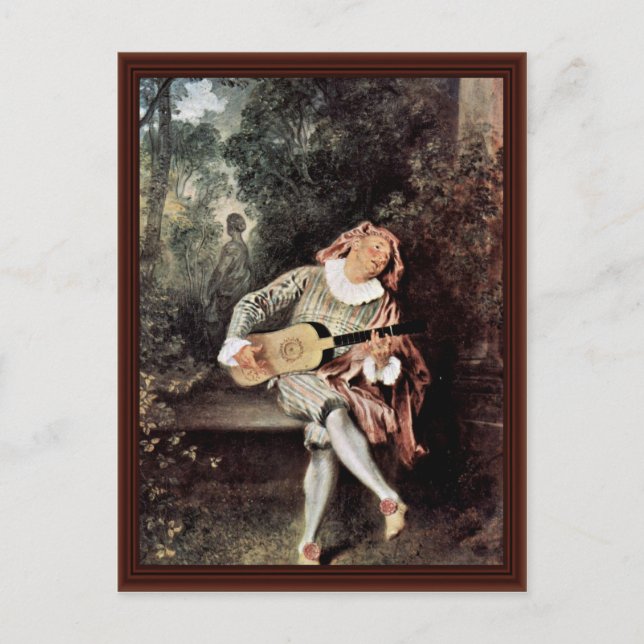 Carte Postale Mezzetin Par Antoine Watteau (Devant)