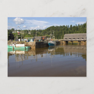 Carte Postale Mi-marée à la baie de Fundy à St. Martins, Nouveau