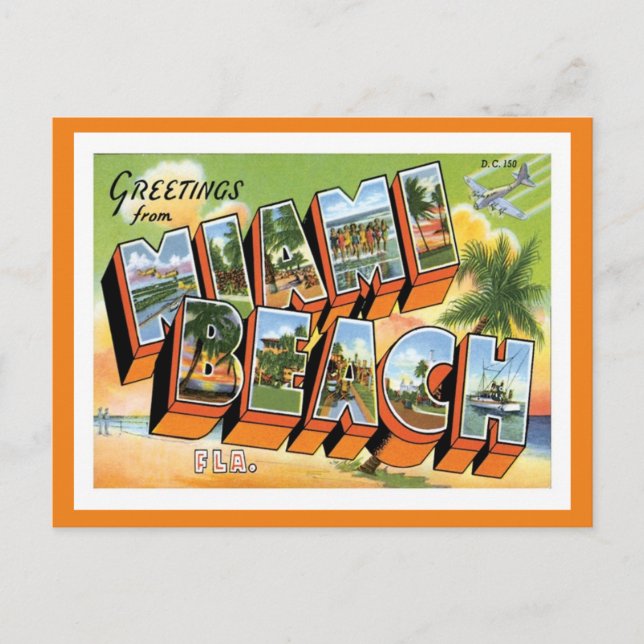 Carte Postale Miami Beach Floride (Devant)
