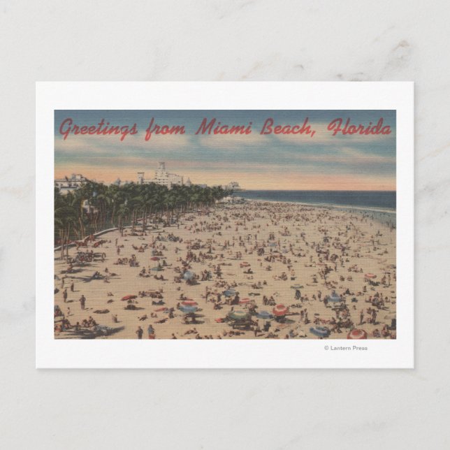 Carte Postale Miami Beach, FlorideSalutations de Miami, FL (Devant)