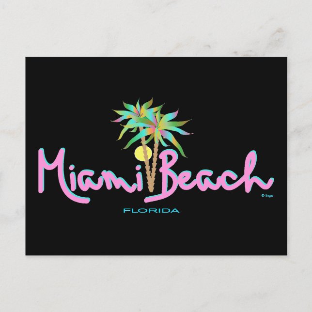 Carte Postale Miami Beach Pam's (Devant)
