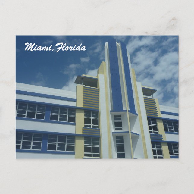 Carte Postale miami bleu (Devant)