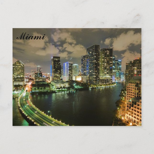 Carte Postale Miami Florida City Skyline Travel (Devant)