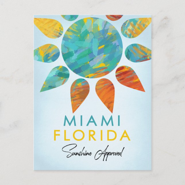 Carte Postale Miami Florida Sunshine Travel (Devant)