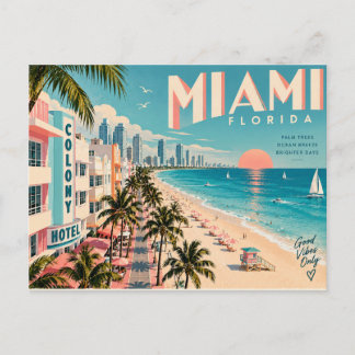 Carte Postale Miami Floride