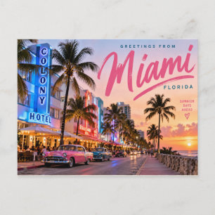 Carte Postale Miami Floride