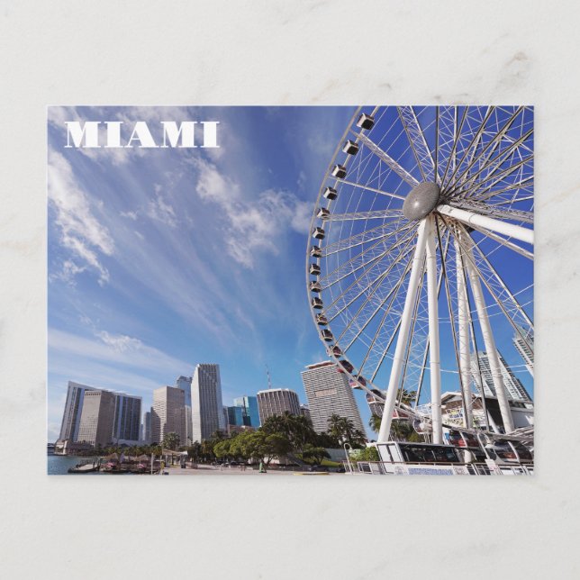 Carte Postale Miami Floride Bayfront Park City Skyline Travel (Devant)