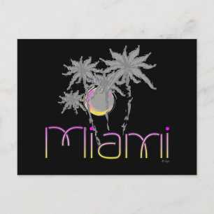 Carte Postale Miami, Floride Palms Cool