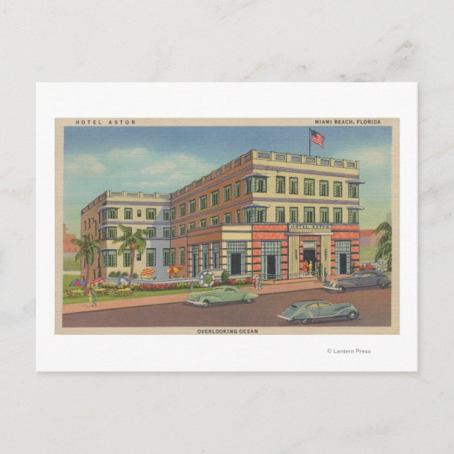 Carte Postale Miami, Floride - Vue extérieure de l'hôtel Astor (Devant)