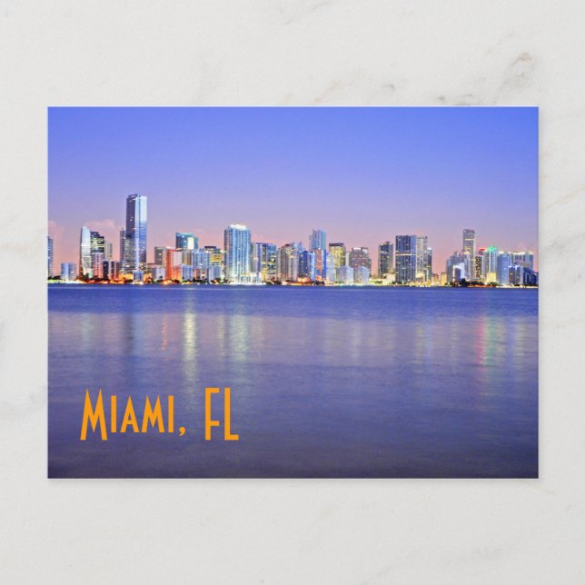 Carte Postale Miami, la Magic City à l'aube. (Devant)