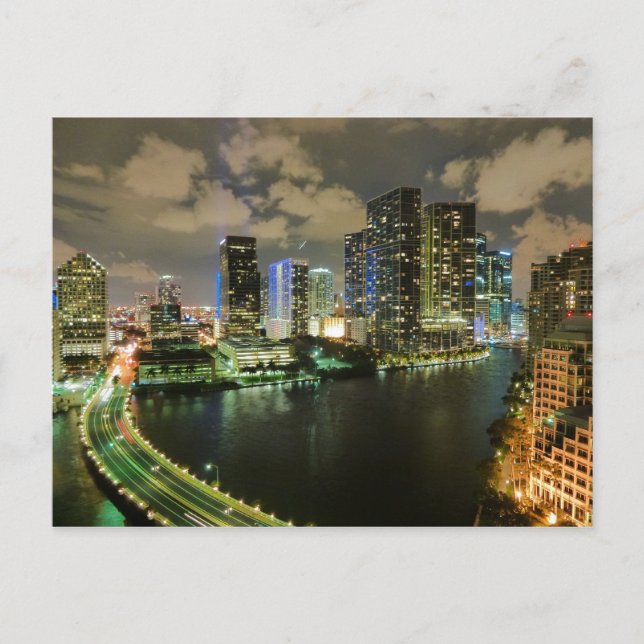 Carte Postale Miami la nuit (Devant)