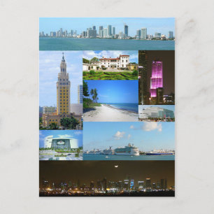 Carte postale Miami Monuments, Floride, États-Unis