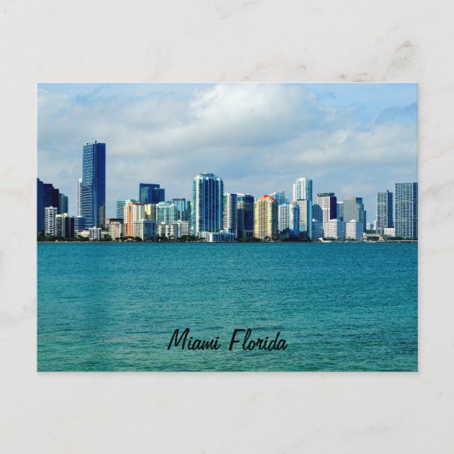 Carte postale Miami Skyline (Devant)