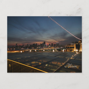 Carte Postale Miami Skyline à partir d'un bateau de croisière