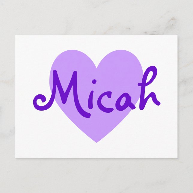 Carte Postale Micah en violet (Devant)