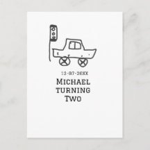 Michael turning two birthday toy car traffic light