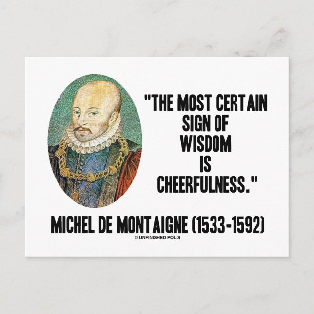 Carte Postale Michel de Montaigne Signe De Sagesse Gentillesse (Devant)